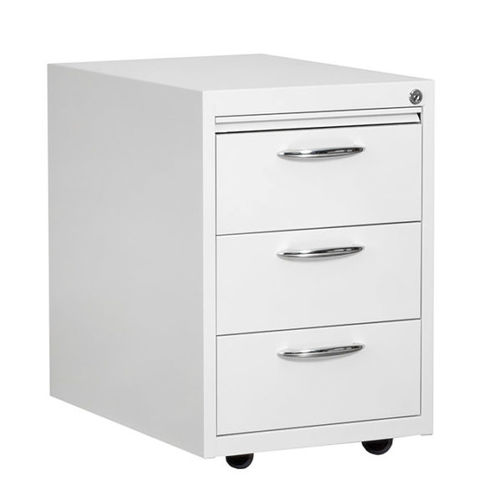 Metall-Schreibtischcontainer - DAMA – MOD. B - H 573 - Sara - mit 3 Schubladen / mit 2 Schubladen / auf Rollen