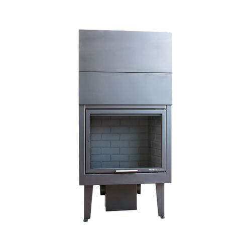 Geschlossene Feuerstelle / Holz - FOCO 60 - Moretti Design Gruppo - mit 1 Sichtseite / Metall