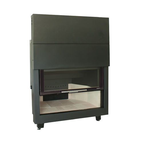 Geschlossene Feuerstelle / Holz - TERMO 80  - Moretti Design Gruppo - Multibrennstoff / mit 1 Sichtseite / Metall