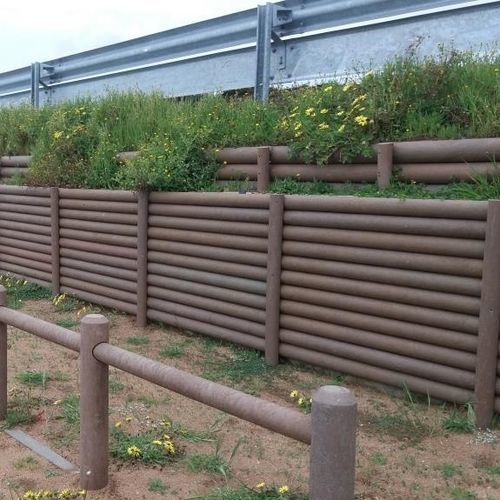 Zaun mit Stangen - Samouqueira - Extruplas - für öffentliche Bereiche / für Straßen / Recyclingkunststoff