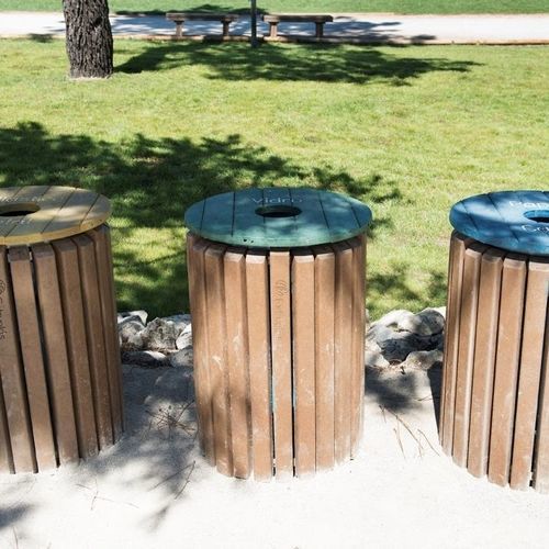 Recyclingkunststoff-Abfallbehälter - Vila - Extruplas - für Außenbereich / System / für öffentliche Bereiche