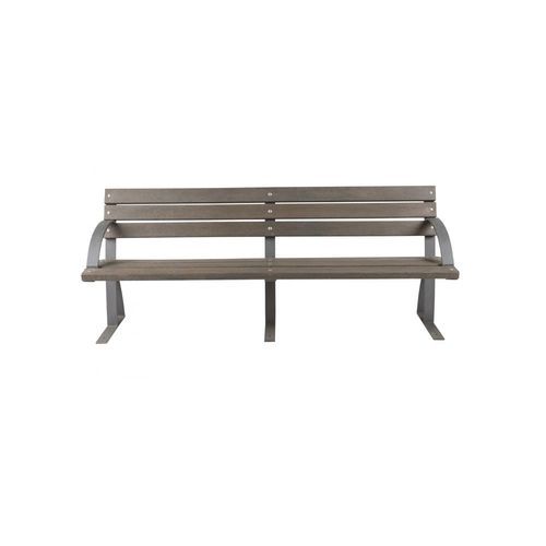 Moderne Bank für den öffentlichen Raum - Beira Alta - Extruplas - Recyclingkunststoff / mit Rückenlehne / mit Armlehnen
