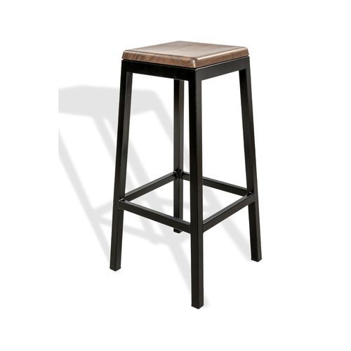 Moderner Barhocker - 8108 - Thöni Josef GmbH - Eiche / amerikanischer Nussbaum / Gestell aus Metall