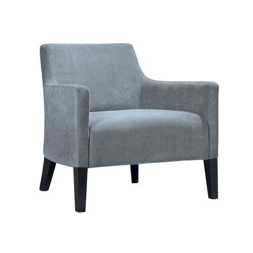 Moderner Sessel - 6112 LO - Thöni Josef GmbH - Stoff / Buche / blau