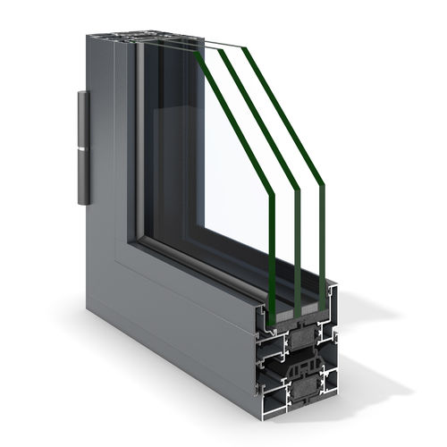 Aluminiumfenster - PRACTICABLE STYL-75 - Codeval - Flügel / mit Dreifachverglasung / mit Wärmedämmung