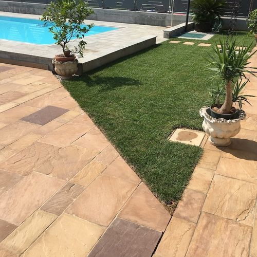 Quarzit-Bodenbelag - LEIRIA ORO - jaipur pietre - für den Innenraum / für den Außenbereich / für Terrasse