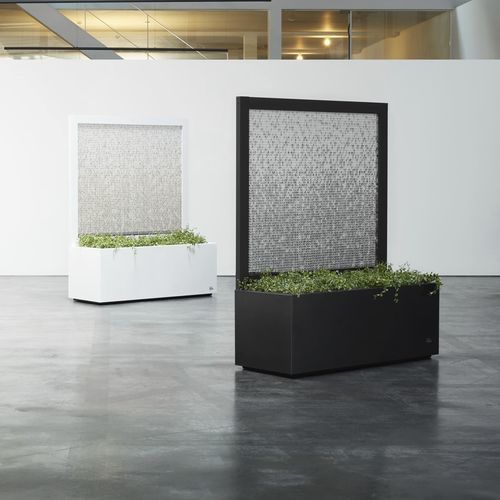 Platten-Sichtschutz - BOIRA - Hobby Flower - Aluminium / Edelstahl / mit Blumenkasten