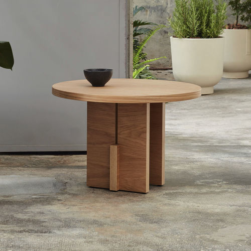 Moderner Couchtisch - BARDI - Hobby Flower - Eiche / Esche / Gestell aus Holz