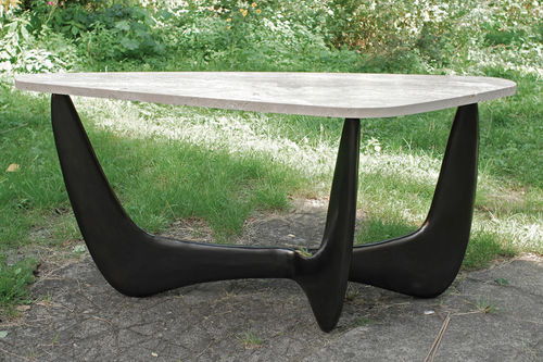 Moderner Konsolentisch - SANDY - Atelier Stefan Leo - Bronze / Travertin / für Privatgebrauch