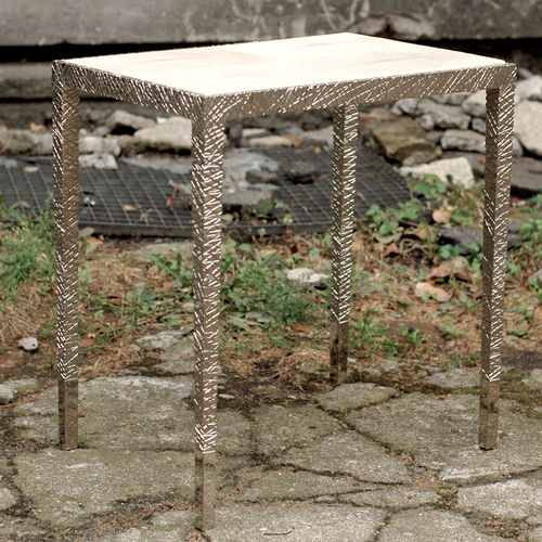 Moderner Beistelltisch - LABRANDA - Atelier Stefan Leo - Bronze / rechteckig / für Privatgebrauch
