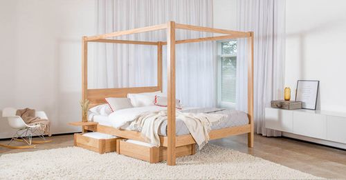 Himmelbett - CLASSIC - Get Laid Beds - Doppelbett / modern / mit Nachttisch