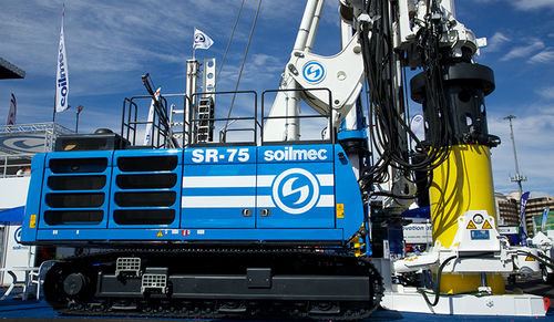 Dieselbetriebenes Bohrgerät - SR-75 - SOILMEC S.P.A. - drehbar / umgekehrte Drehrichtung / für Baustellen