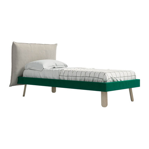 Einpersonenbett - PILLOW - nidi - modern / Polster / gepolstertes Kopfteil
