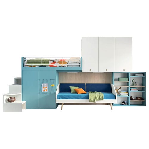 Einpersonenbett - LOFT - nidi - modern / für Kinder / mit Ablage