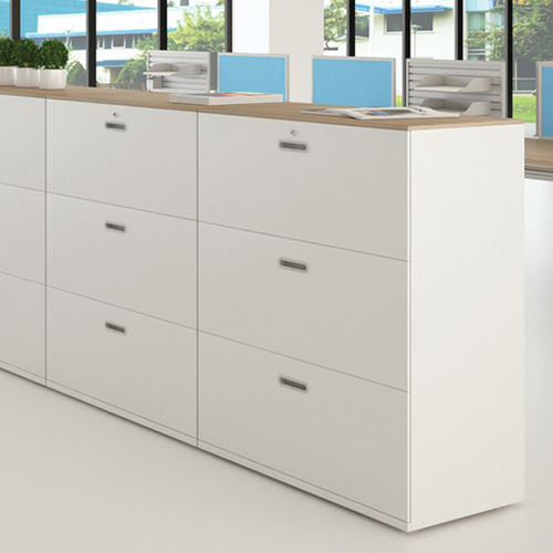 Niedriger Aktenschrank - KEEP - Bristol - Laminat / mit Schubladen / modulierbar