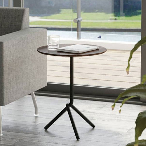 Moderner Beistelltisch - Trio - Bristol - Glas / HPL / Gestell aus Metall