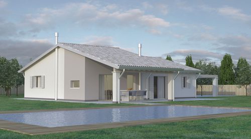 Fertigbauhaus - YORK - Bio house - umweltfreundlich / erdbebensicher / Modul