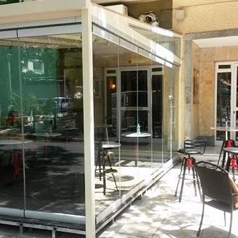 Sicherheitsglasscheibe - IN ATHENS - Atrio Glass Doors - VSG / transparent / für Trennwand