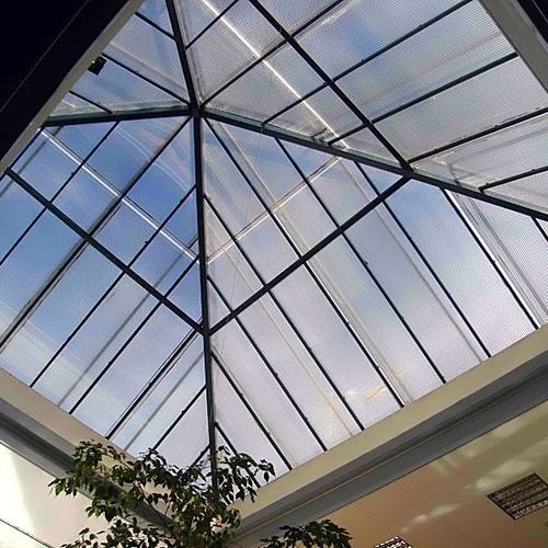Oberlicht für Dach - CENTER IATROPOLIS - Atrio Glass Doors - mit Aufsatzkranz / Glas / Metall