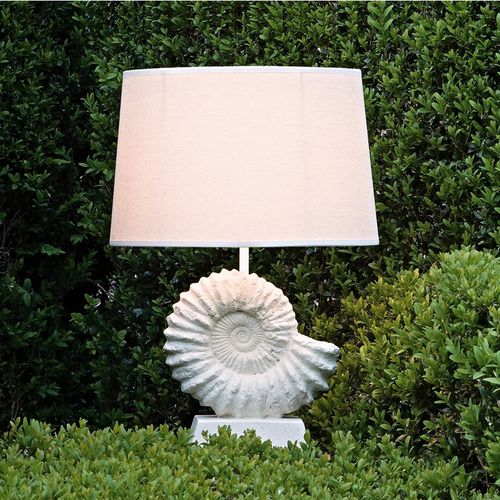Tischlampe - AMMONITE - David Hunt Lighting - Stoff / Stein / modern