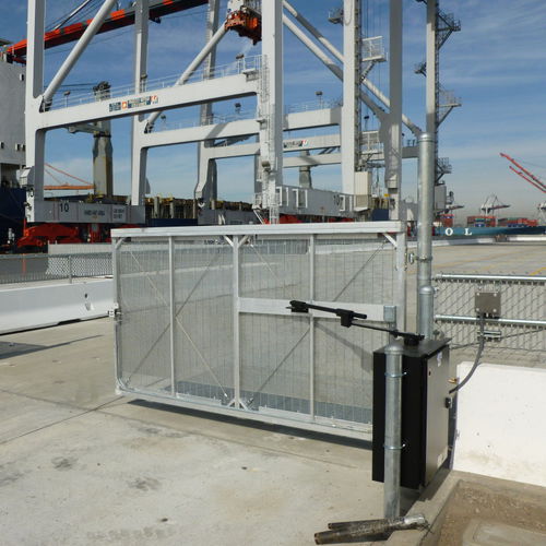 Einflügeliges Tor - HEAVY DUTY - Tymetal Corp - Aluminiumlegierung / Maschendraht / motorisiert