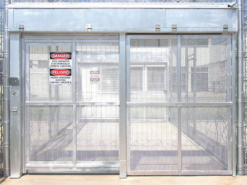 Schiebetor - 3100 - Tymetal Corp - galvanisiertem Stahl / Maschendraht / motorisiert