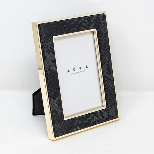 Leder-Rahmen - ZANETA - Aura London - Gold