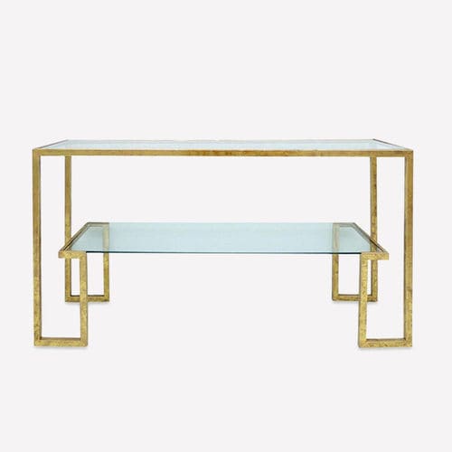 Moderner Konsolentisch - ALLEN - Aura London - Glas / Gestell aus Metall / rechteckig