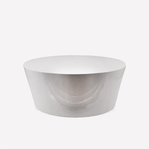 Moderner Couchtisch - BRANCO - Aura London - lackiertes Holz / Gestell aus lackiertem Holz / rund