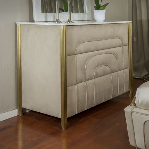 Moderne Kommode - Tuscany - Fertini Casa - Holz / Leder / Marmor