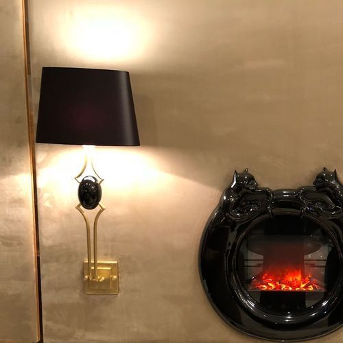 Moderne Wandleuchte - Gattopardo - Fertini Casa - für den Innenraum / Messing mit Goldauflage / Seide