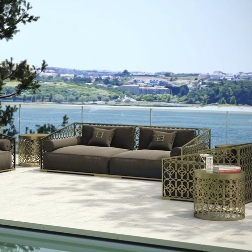 Modernes Sofa - Fascinio - Fertini Casa - für Garten / Stoff / mit Armlehnen