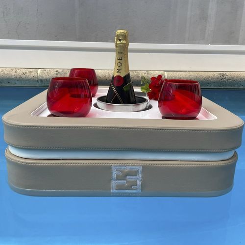 Kunstleder-Serviertablett - Fascínio - Fertini Casa - für Privatgebrauch / für Boot / für Pool