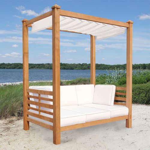 Modernes Sofa - VISTA : 6111 - COUNTRY CASUAL TEAK - für Garten / Acrylgewebe / Himmel