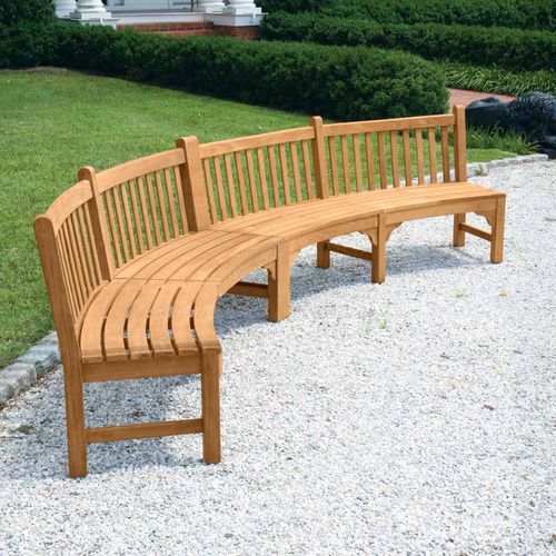 Klassische Bank für den öffentlichen Raum - WINDERMERE : 4559 - COUNTRY CASUAL TEAK - Teakholz / mit Rückenlehne