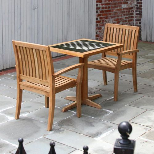 Schachtisch für Außenbereich - FOXHALL® - COUNTRY CASUAL TEAK - modern / für Gewerbegebrauch / für Privatgebrauch