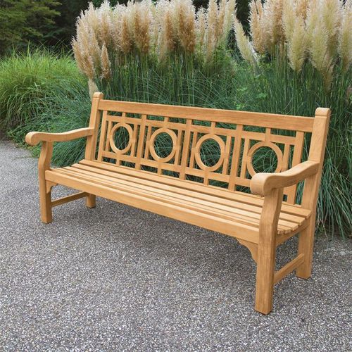 Moderne Bank - LEAGRAVE  - COUNTRY CASUAL TEAK - Teakholz / Laubholz / mit Rückenlehne