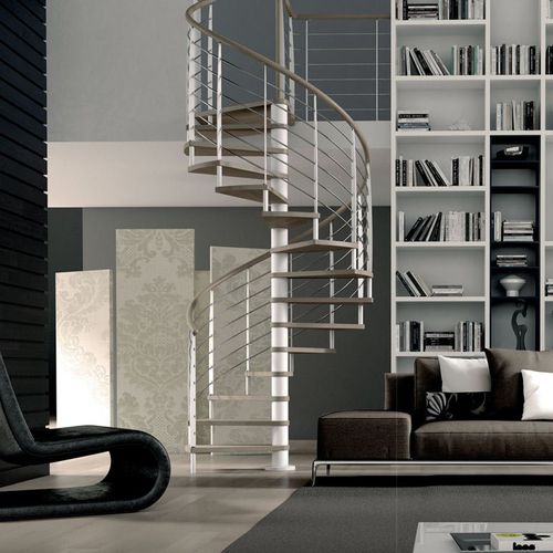 Wendeltreppe - C20-T-GLE - d'OPERA STAIRS - Holzstufen / modern / Fertig