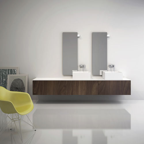 Doppelter Waschtisch-Unterschrank - Yosemite - NOVEL BATHROOM FURNITURE - wandmontiert / lackiertes Holz / HPL