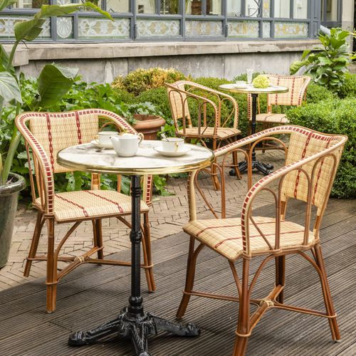 Moderner Gartenstuhl - BISTROT - KOK Maison - für Außenbereich / geflochtenes Harz / Gestell aus Rattan
