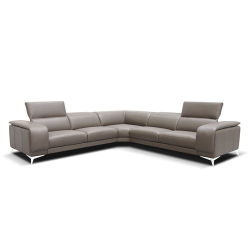 Ecksofa - ANNA - Rossini - modern / Leder / mit Kopfstütze