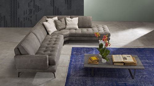 Ecksofa - LIVING - Rossini - modern / Leder