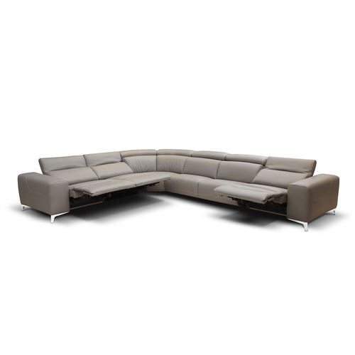 Ecksofa - IRIDE - Rossini - modern / Leder / schrägstellbar