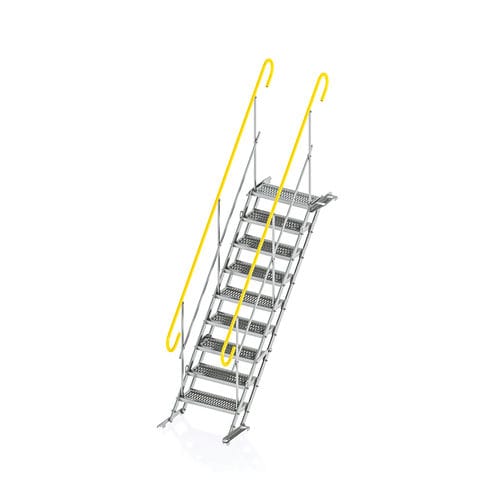 Gerade Treppe - TAS - TLC Sp. z o.o. - Metallstufen / mit Metallstruktur / für Baustellen