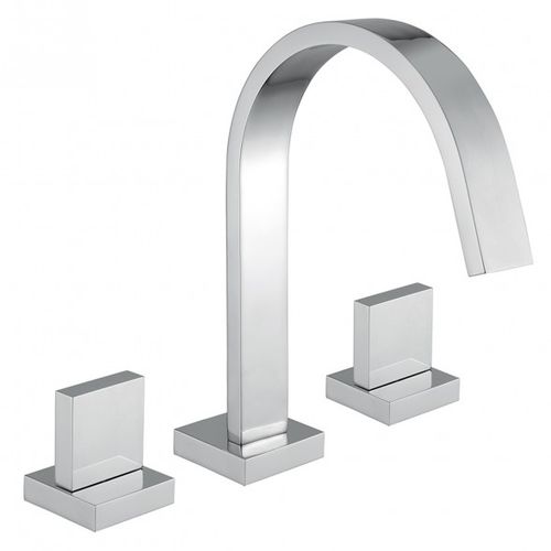 Zweigriffmischer für Waschtisch - BDM-MEZ-303S - BAGNODESIGN - Aufsatz / aus verchromtem Metall / für Badezimmer