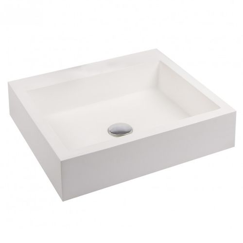 Aufsatzwaschbecken - BDS-MET-702 - BAGNODESIGN - Verbundwerkstoff / rechteckig / modern