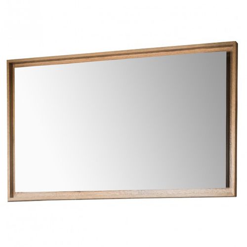 Wandmontierter Spiegel für Badezimmer - BDR-HAR-060-OAK - BAGNODESIGN - modern / rechteckig / Eiche