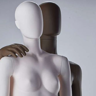 Frau-Schaufensterpuppe - INCLUSIVE - IDW PARIS - abstrakt / Polyurethanschaum / sitzend