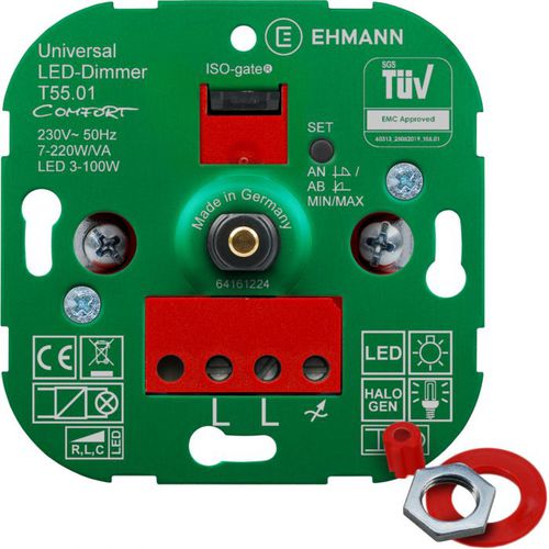 Dimmer auf DIN-Schiene - T55.01 : 5500x0100 - Bodo Ehmann GmbH
