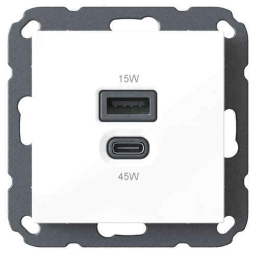 USB-Steckdose - KOMBI T65.01 : 6560x0100 - Bodo Ehmann GmbH - doppelt / wandmontiert / Unterputz
